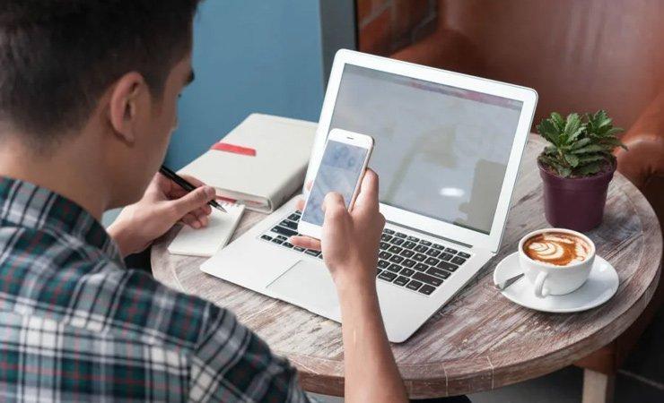 онлайн, смартфон, комп