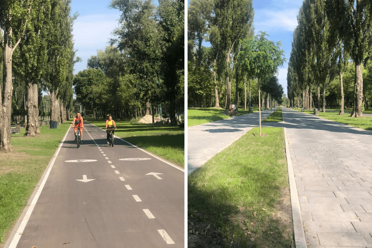 Рай для велосипедистів! В парку “Муромець” облаштували 600-метрову велодоріжку