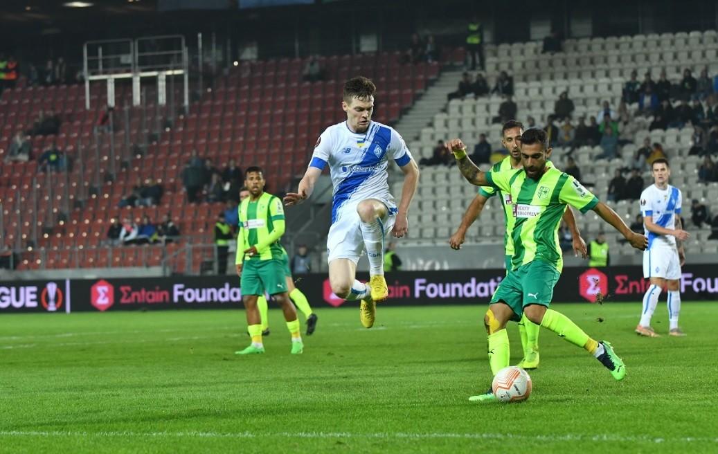 “Динамо” зазнало другої поразки у Лізі Європи УЄФА, програвши АЕКу