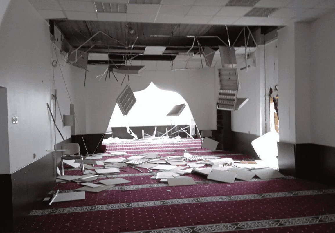 Внаслідок ракетного удару пошкоджена мечеть на Нивках