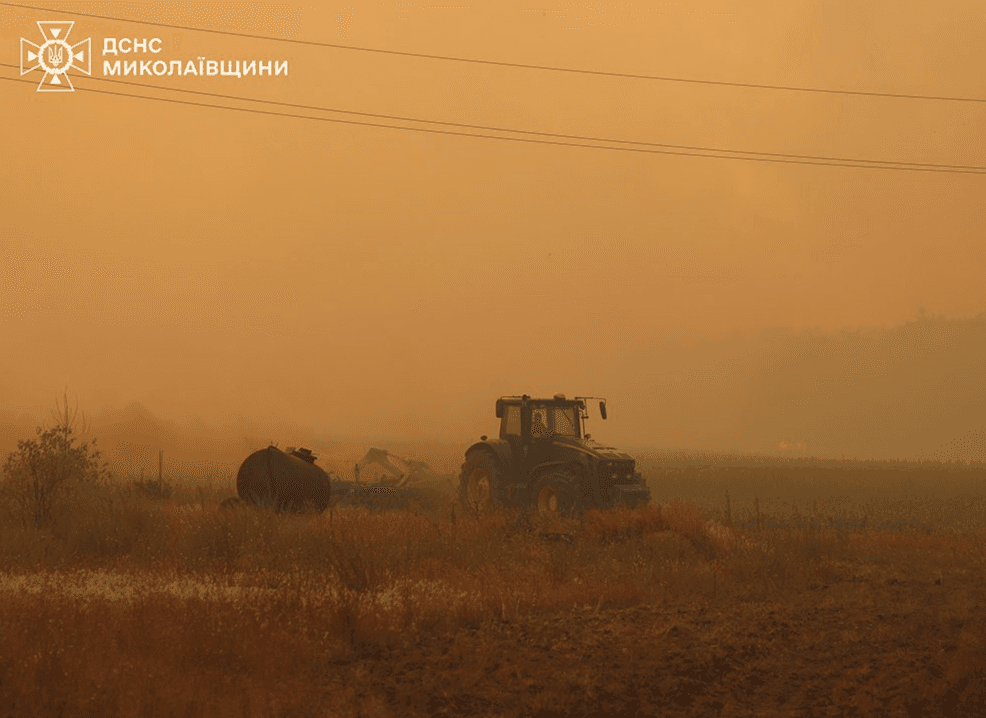 На Миколаївщині вже понад 15 годин борються з масштабною пожежею у лісі