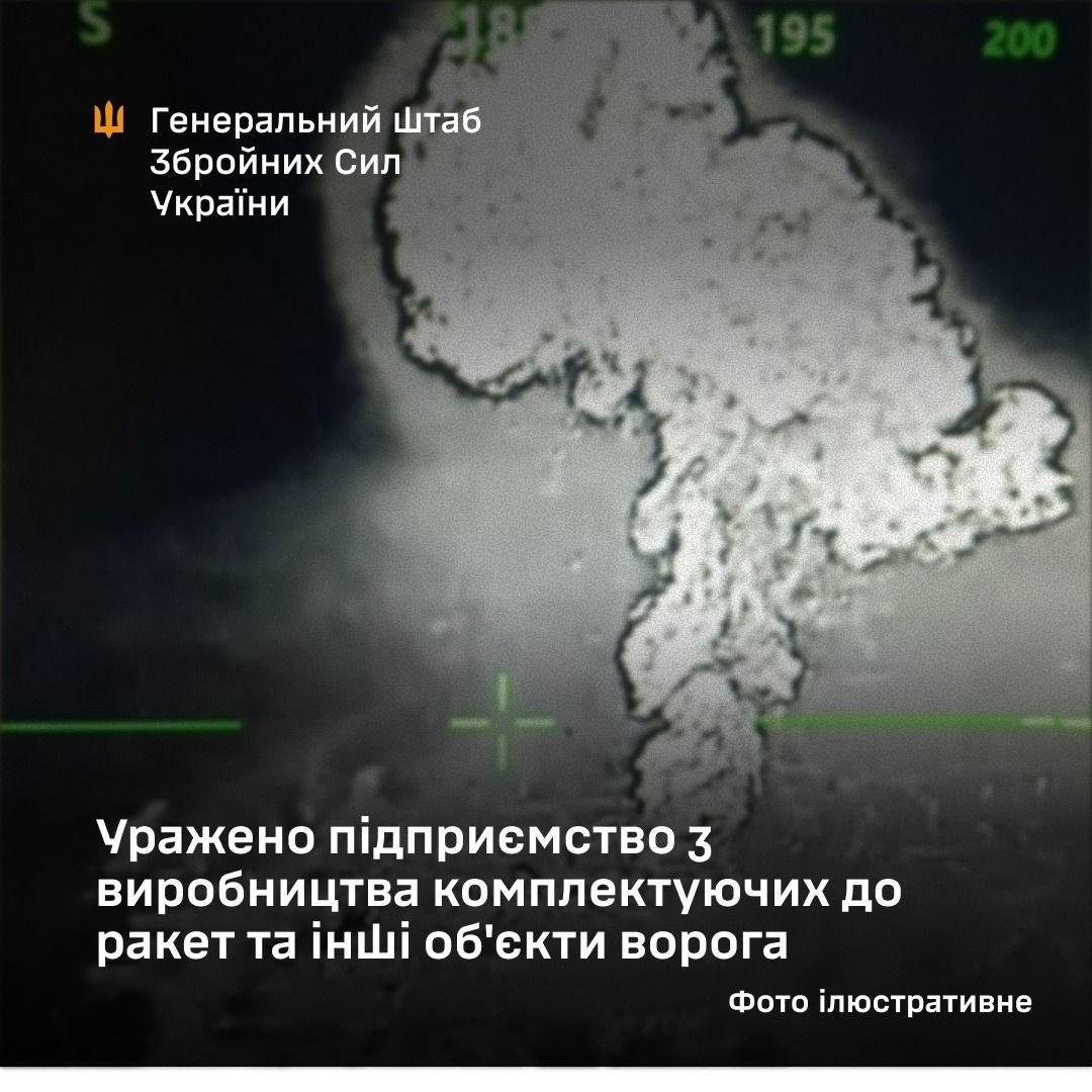 ЗСУ атакували підприємство з виробництва компонентів до крилатих ракет у Брянській області