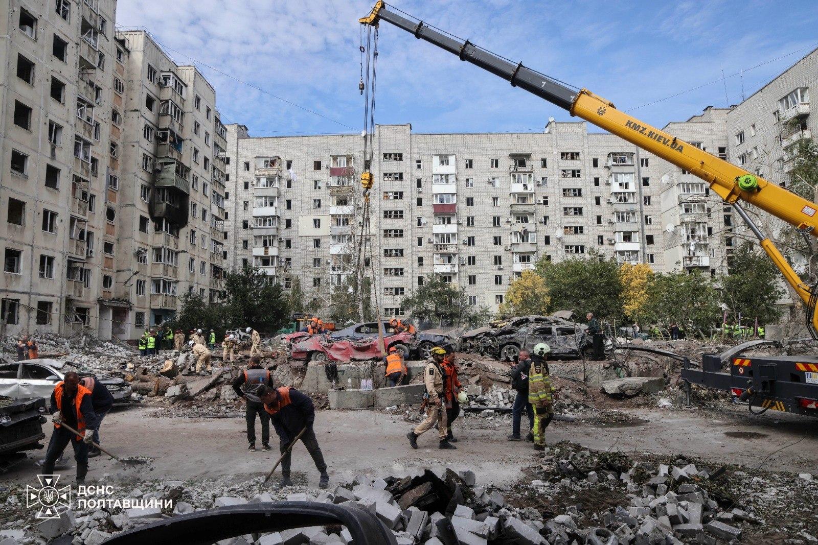 Удари по Прилуках і Кременчуку: 15 загиблих, кількість постраждалих зросла до 83