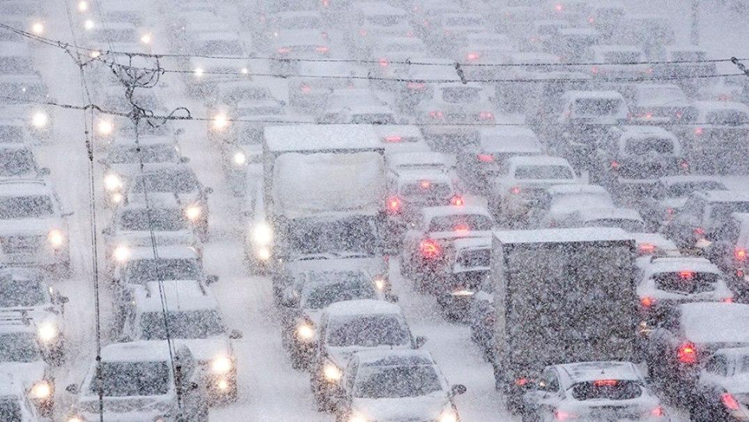 Снегопад пробки